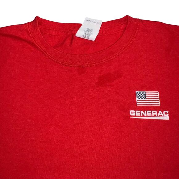 Generac Unisex Childrens T Shirt Top Short Sleeve Red Small - Picture 2 of 8